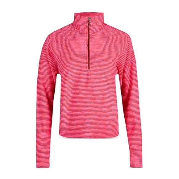 Sweaty Betty Rest Up Textured Half Zip Pullover Sweatshirt Tulip Red Pink S $128 - Picture 4 of 16